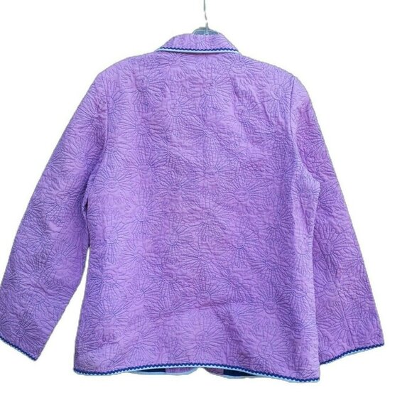 Susan Graver Jacket Quilted  Button Front Jacket - Picture 2 of 5